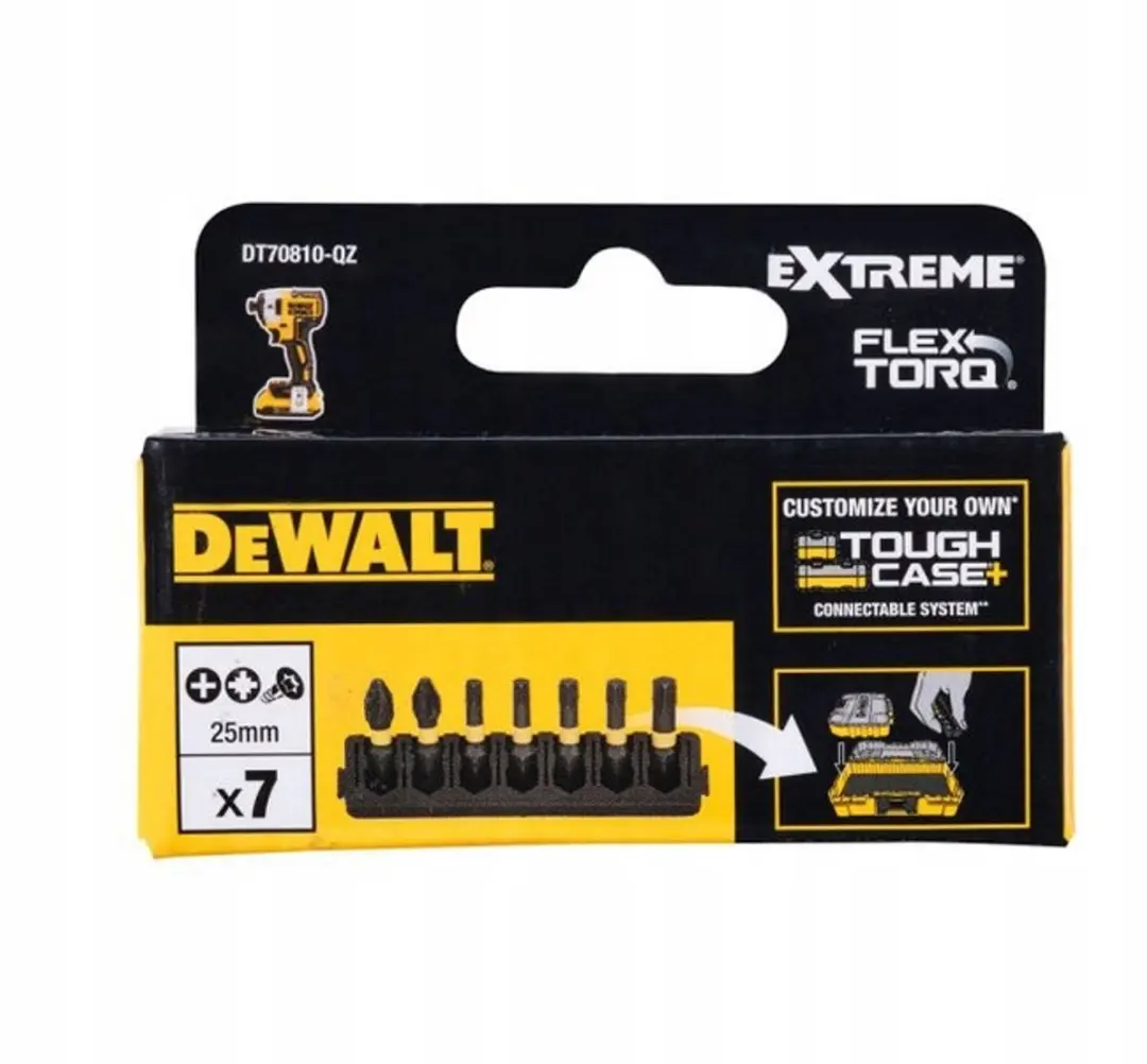7-delige slagmoerdoppen set 1/4" Torx, Phillips, Pozidriv, 25mm