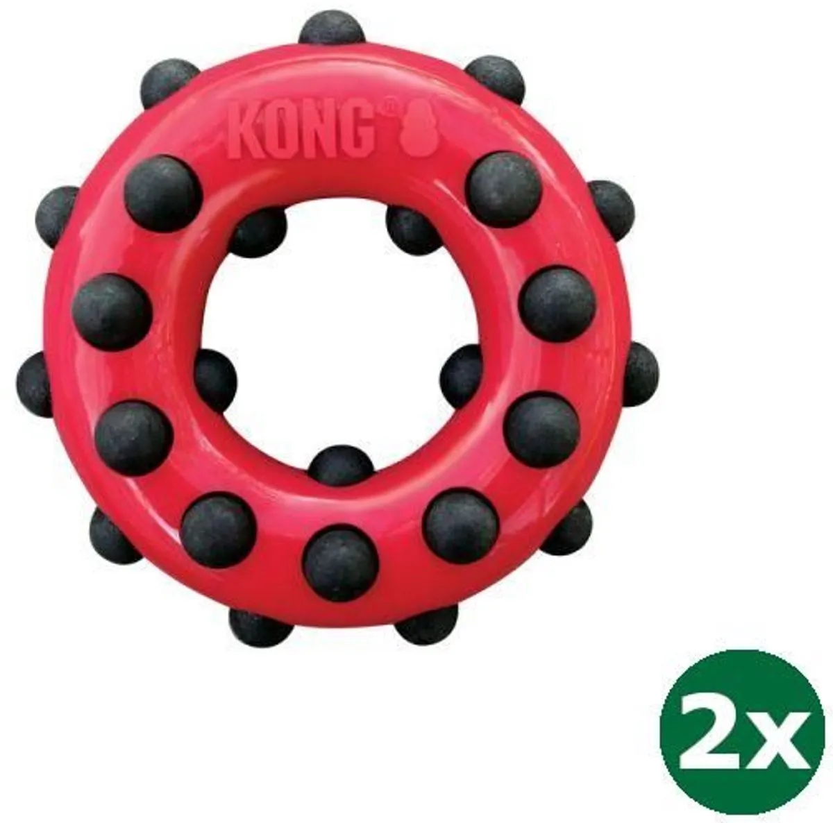 KONG Dotz Circle 2 Stuks - 14,5x14,5x4,5cm Rood