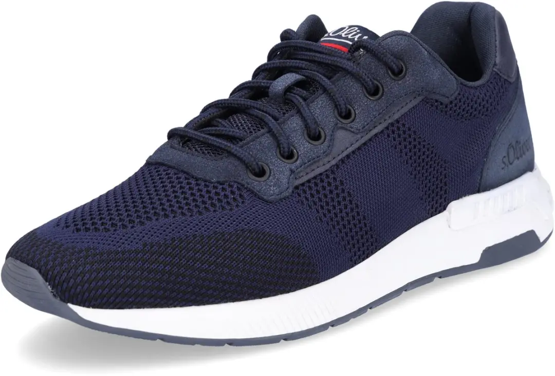 s.Oliver gebreide herensneaker marineblauw