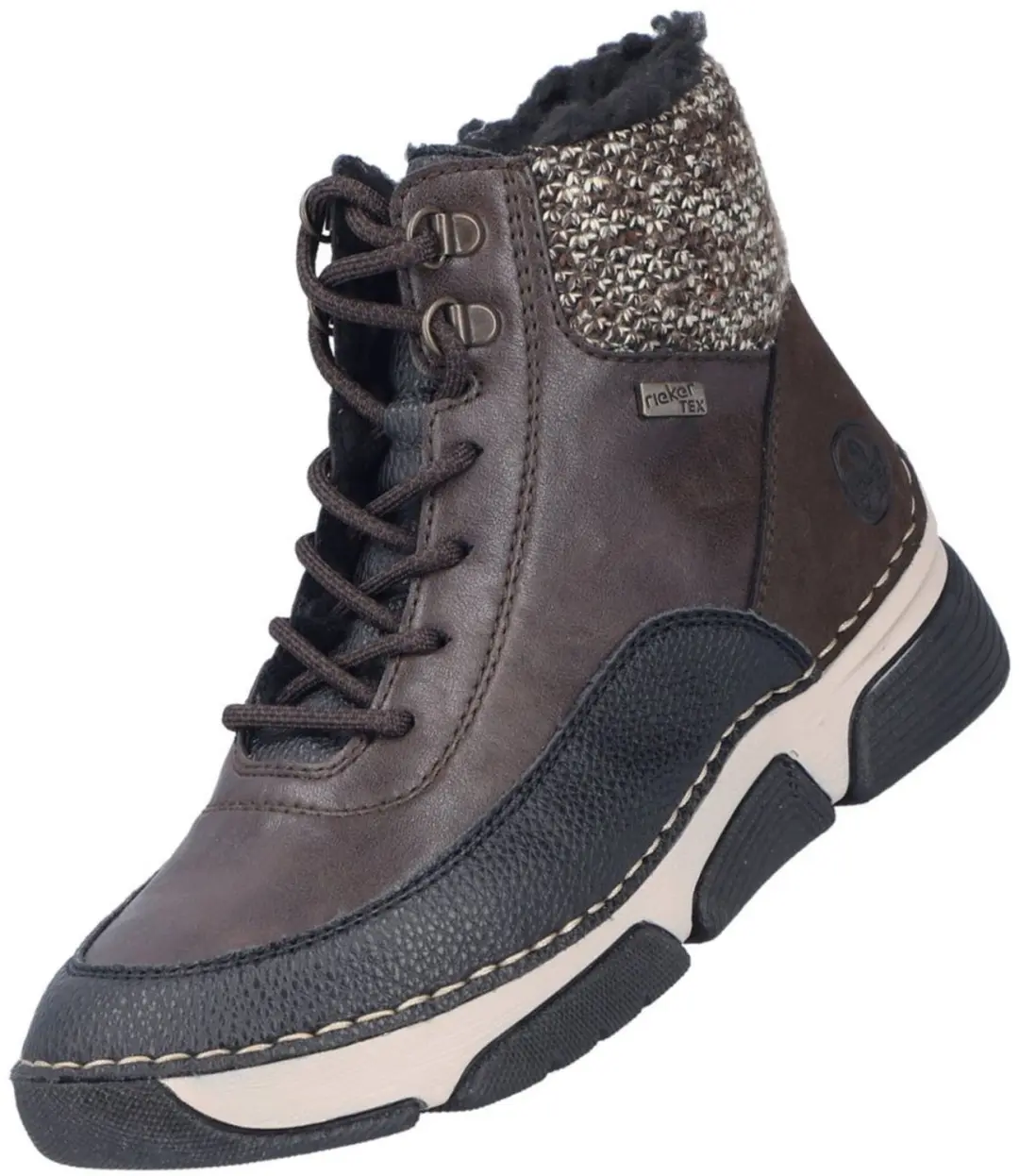 Rieker dames Tex-enkellaarsjes, gevoerd, bruin 45956-25