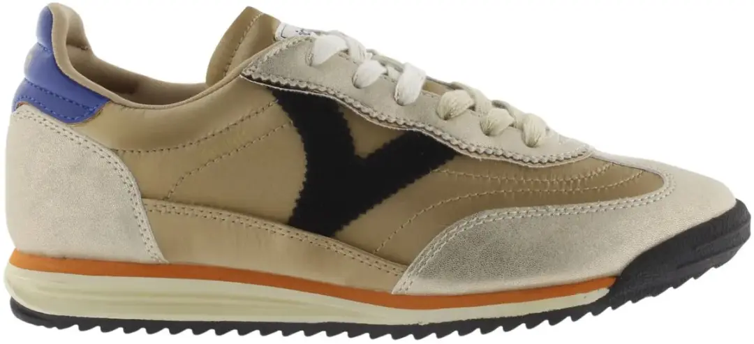 Metallische nylon sneakers met gespleten leer voor dames Victoria Saturno