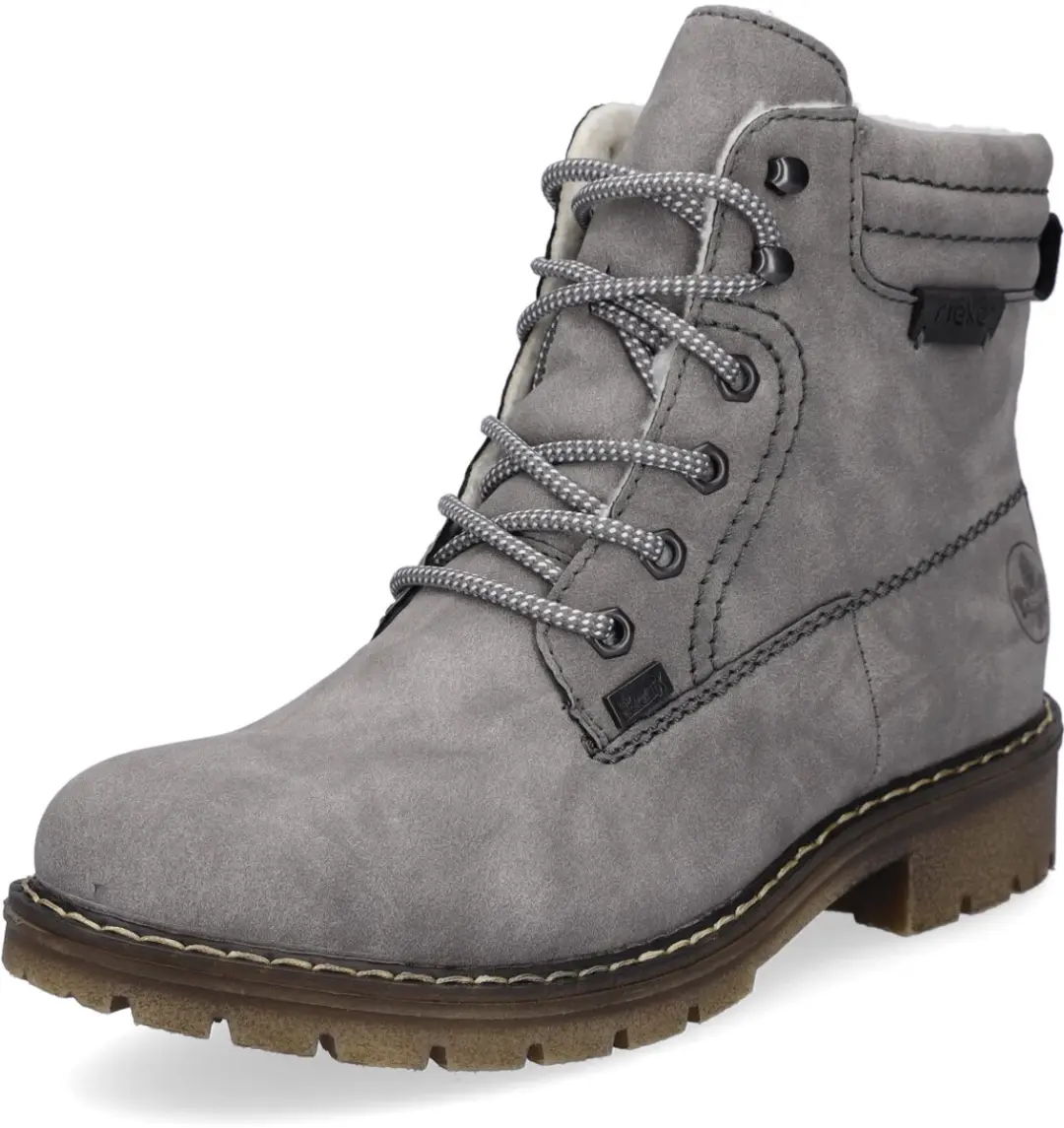 Rieker dames veterboot grijs