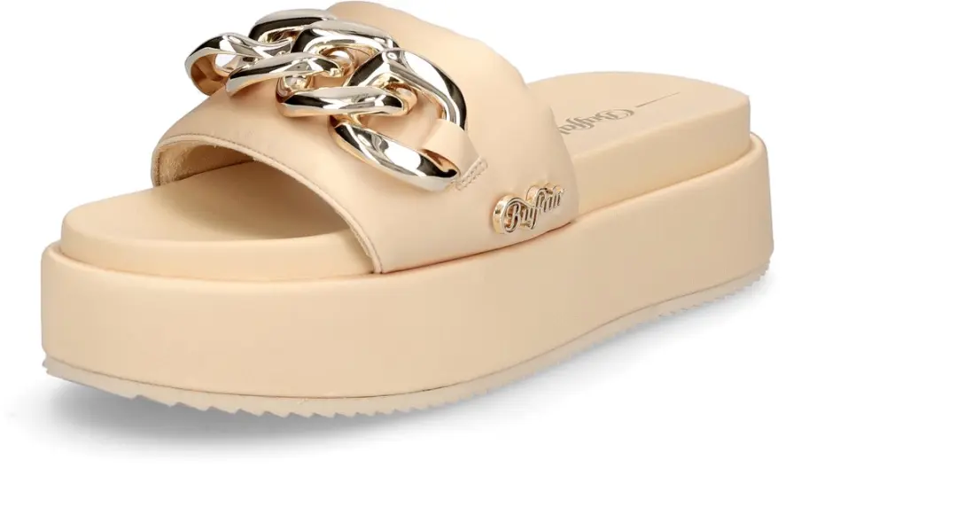 Buffalo dames muiltje Noa Slide Chain 2.0 goud