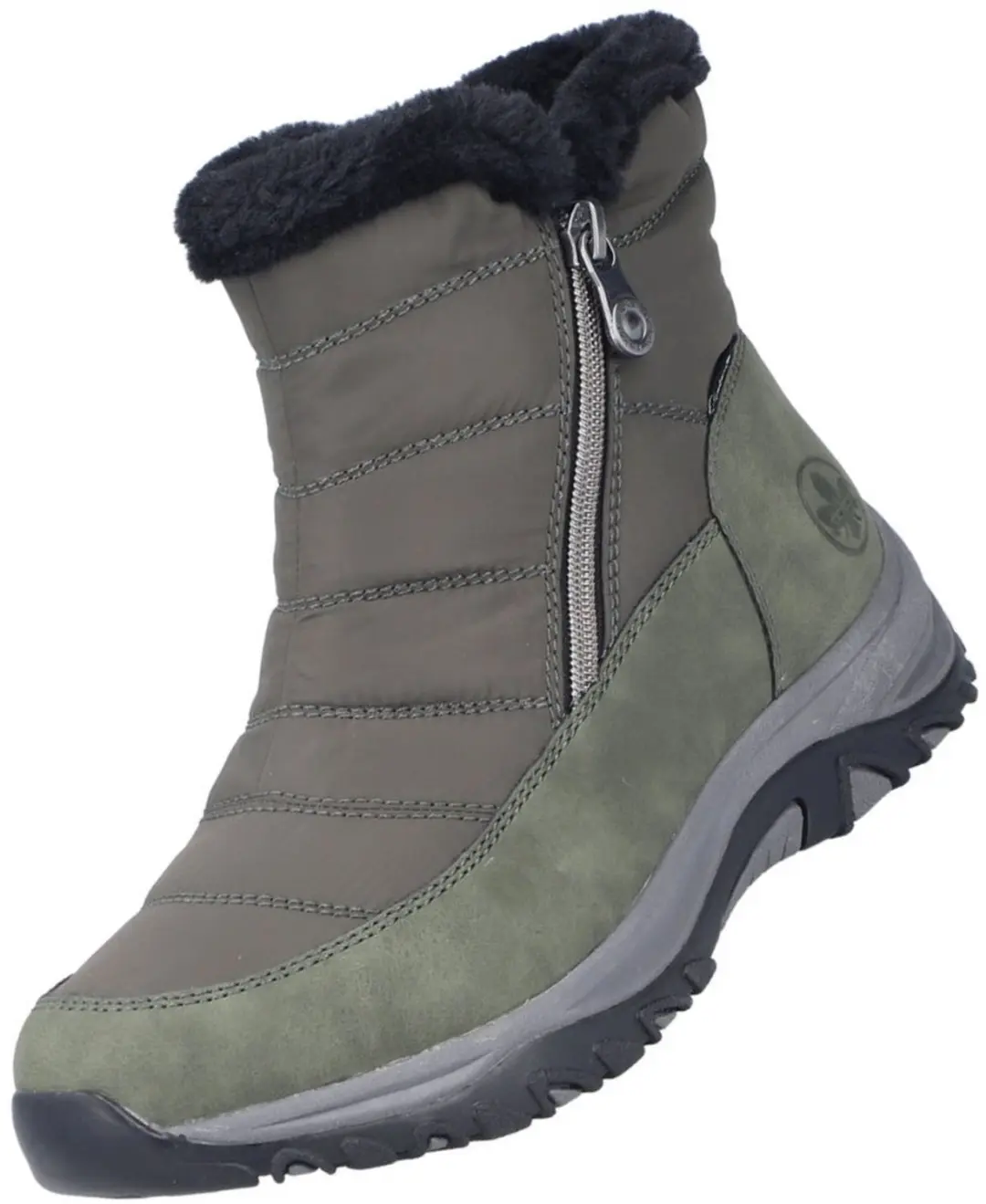 Rieker dames Tex-enkellaarsjes, gevoerd, groen M9670-54