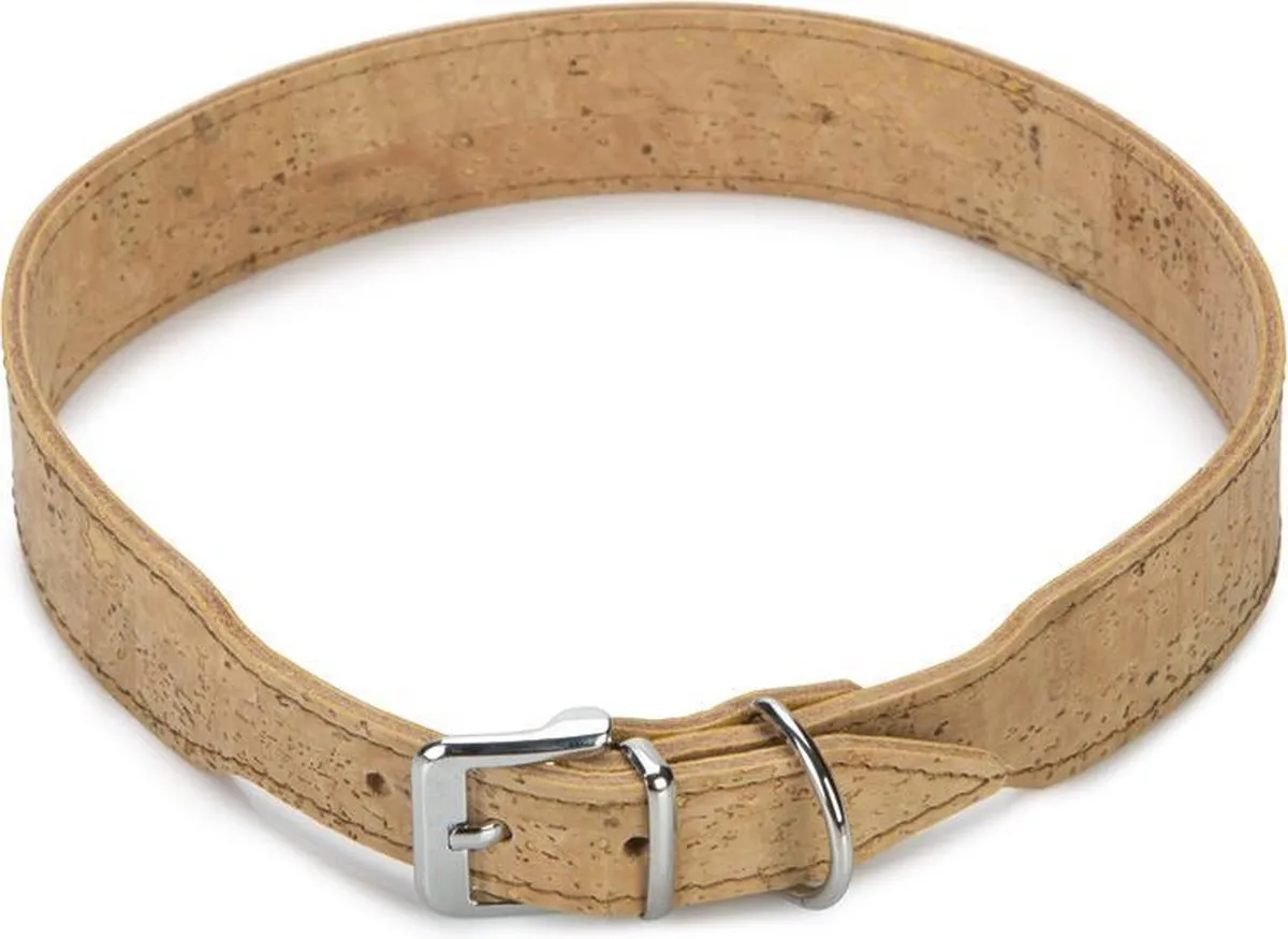 Beeztees Leren Halsband Cork Naturel