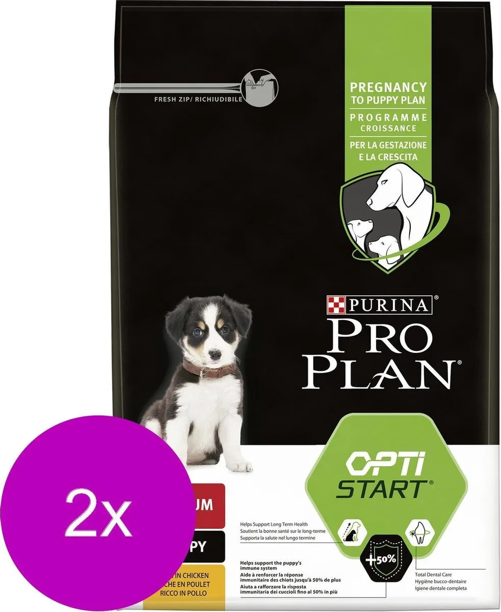 Pro Plan Dog Puppy Medium Breed Kip - 2x3kg
