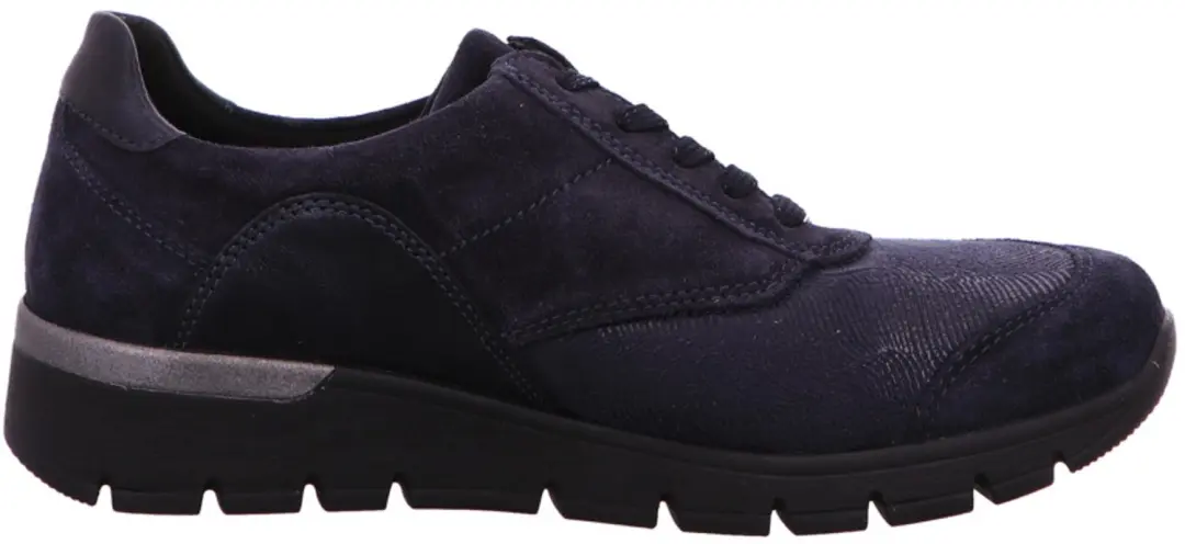 Waldläufer Dames Comfort veterschoenen blauw maat 42,5