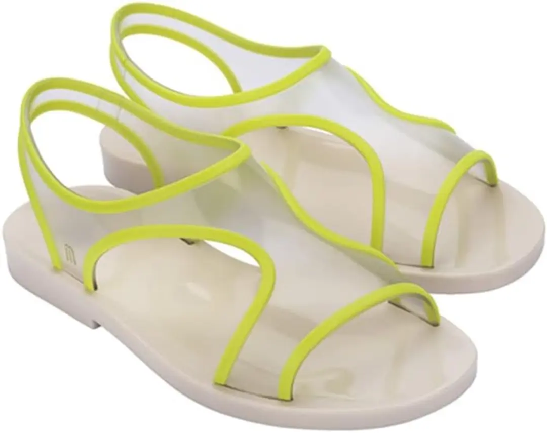 Melissa Bikini Sandalen Dames Geel Platte Band