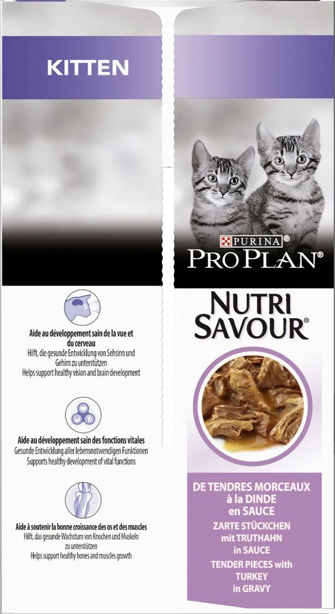 Pro Plan Junior Nutrisavour Katten Natvoer Kalkoen - 10x85g
