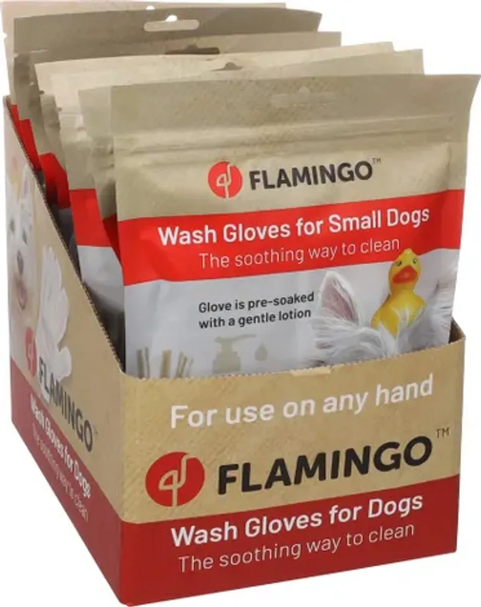 Flamingo Washand Propy Geïmpregneerd Doekje S - Honden