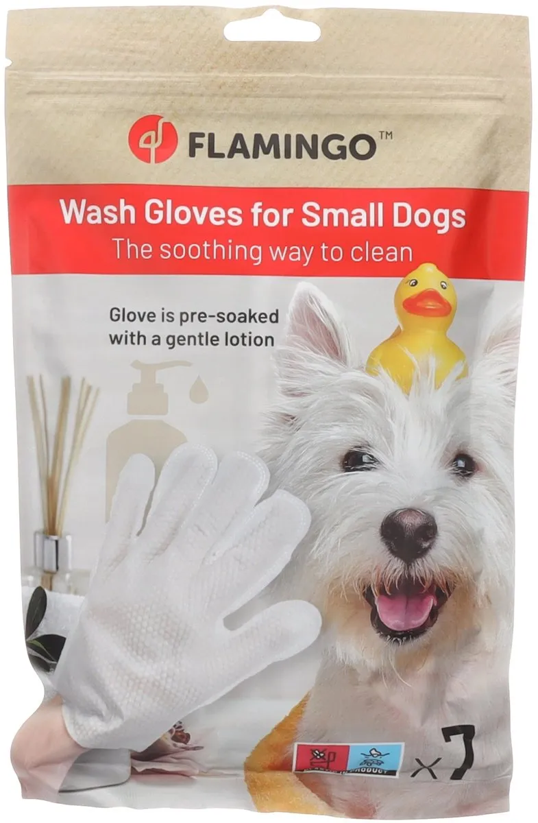 Flamingo Washand Propy Geïmpregneerd Doekje S - Honden