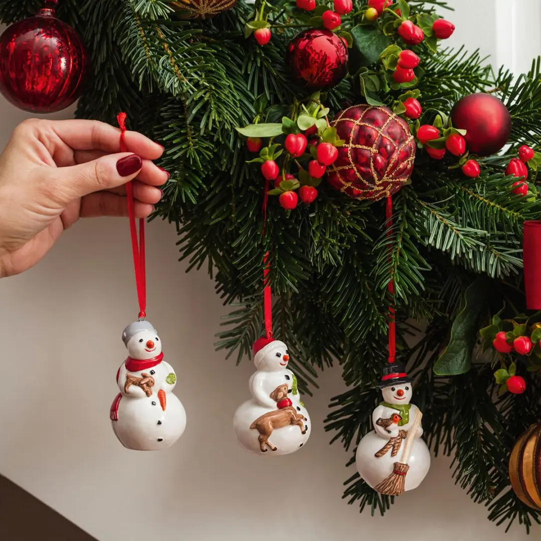 Villeroy & Boch Nostalgic Ornaments Sneeuwman - 3 Stuks - Gekleurd - afbeelding 3 van 6