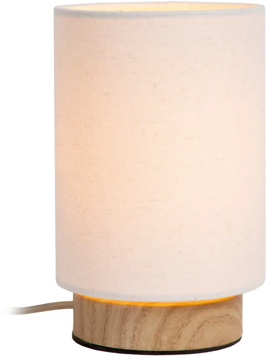Lucide Albane Tafellamp - Ø12cm - 1xE14 - Lichte houtlook