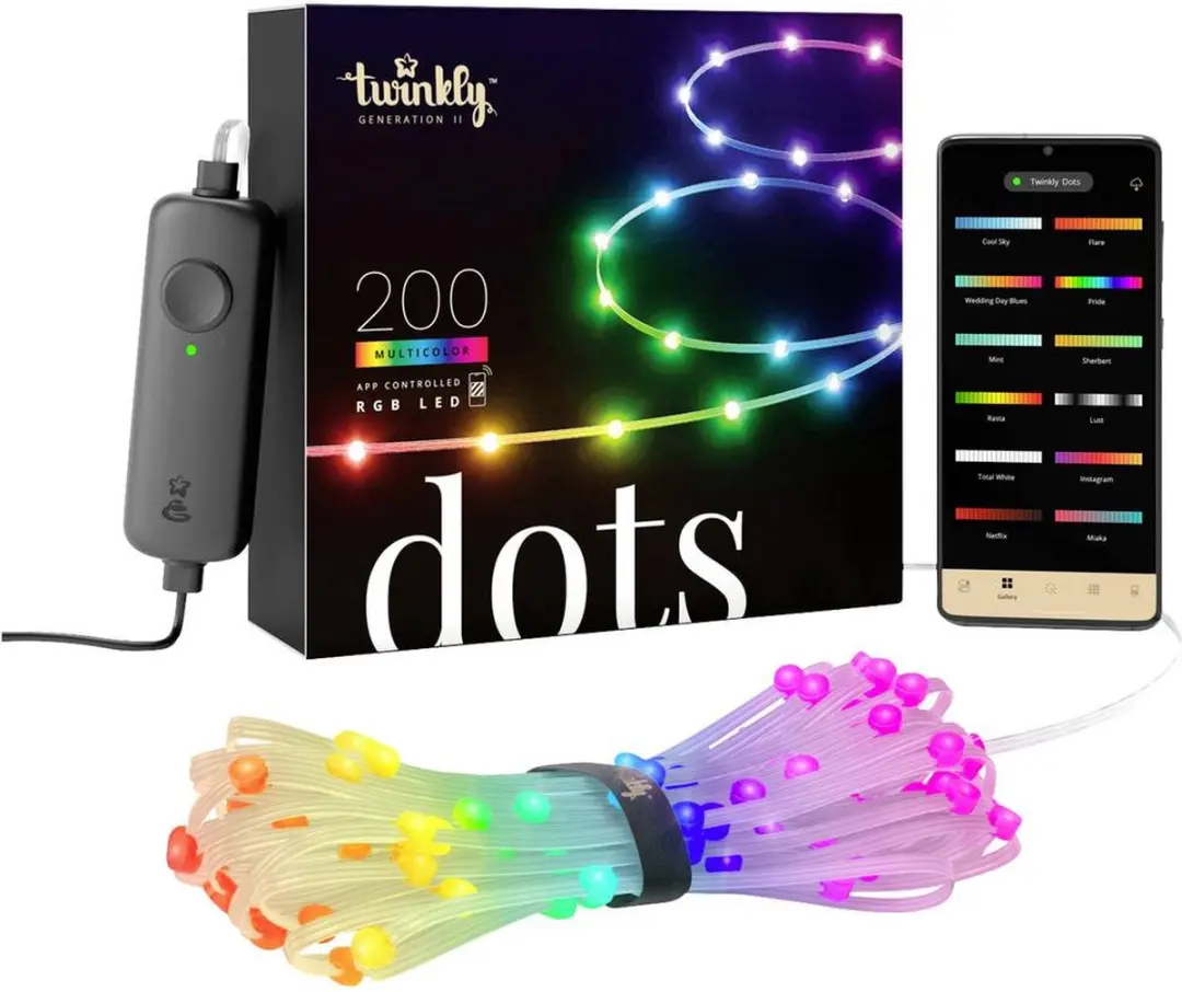 Twinkly Dots TWD200STP-TEU Lichtketting - 10m Transparant - afbeelding 2 van 2