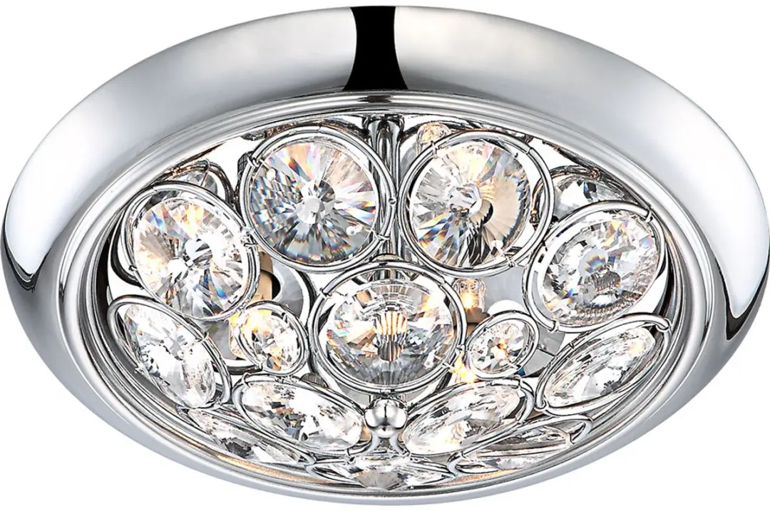 Moderne plafondlamp chroom K9 kristallen helder- Globo CELIA 46632-3D