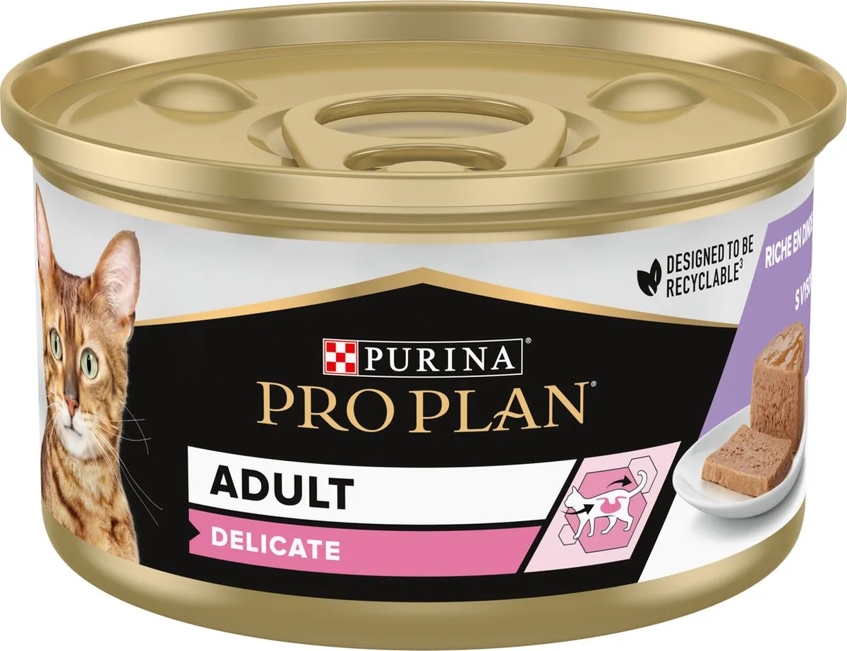 Pro Plan Delicate Mousse Kalkoen Kattenvoer - 24 x 85g - afbeelding 6 van 6