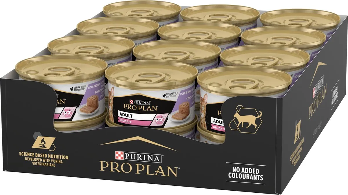 Pro Plan Delicate Mousse Kalkoen Kattenvoer - 24 x 85g