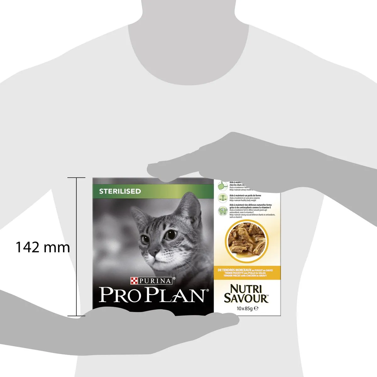 Pro Plan Sterilised Nutrisavour Kattenvoer - Kip - 10x85g