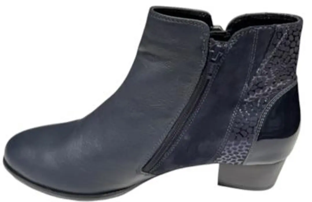 Helioform Dames Enkellaarzen met Twee Ritsen - Donkerblauw - afbeelding 3 van 6