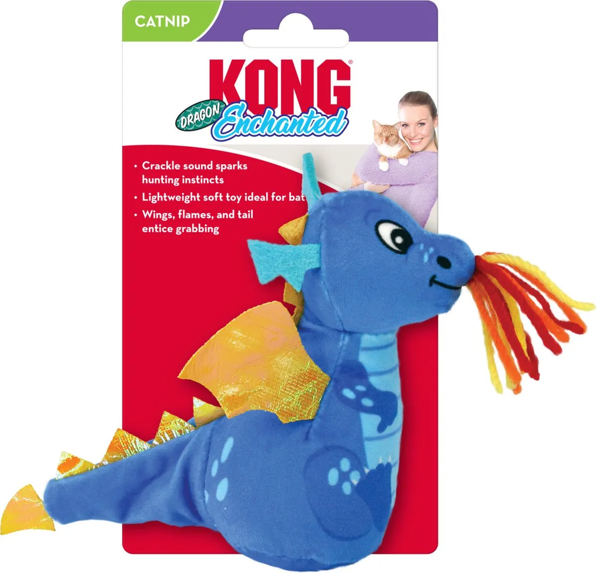 KONG Enchanted Dragon Katten Speelgoed - Blauw