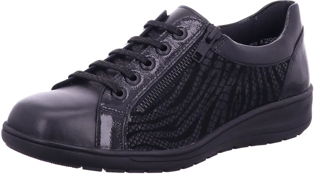 Solidus Dames Comfort veterschoenen zwart maat 44