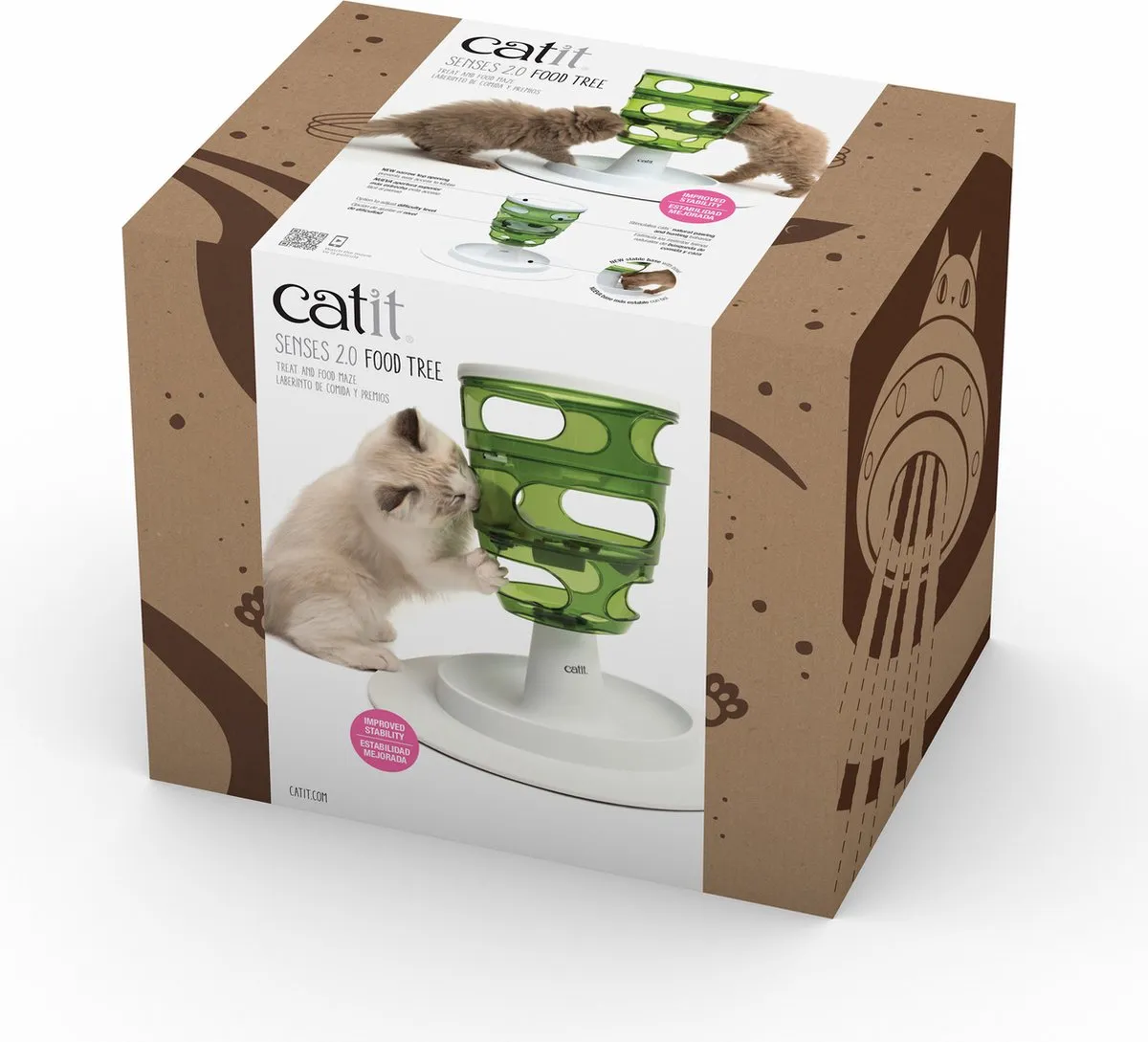 Catit Senses 2.0 Food Tree Voerbak - Ø35cm - Groen/Wit - afbeelding 6 van 6