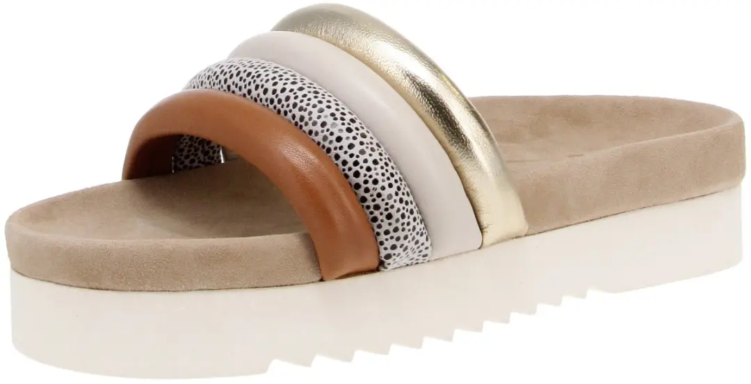 Maruti Bali Leather Slippers - Cognac-Combi - afbeelding 4 van 6