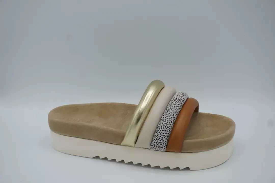 Maruti Bali Leather Slippers - Cognac-Combi - afbeelding 6 van 6