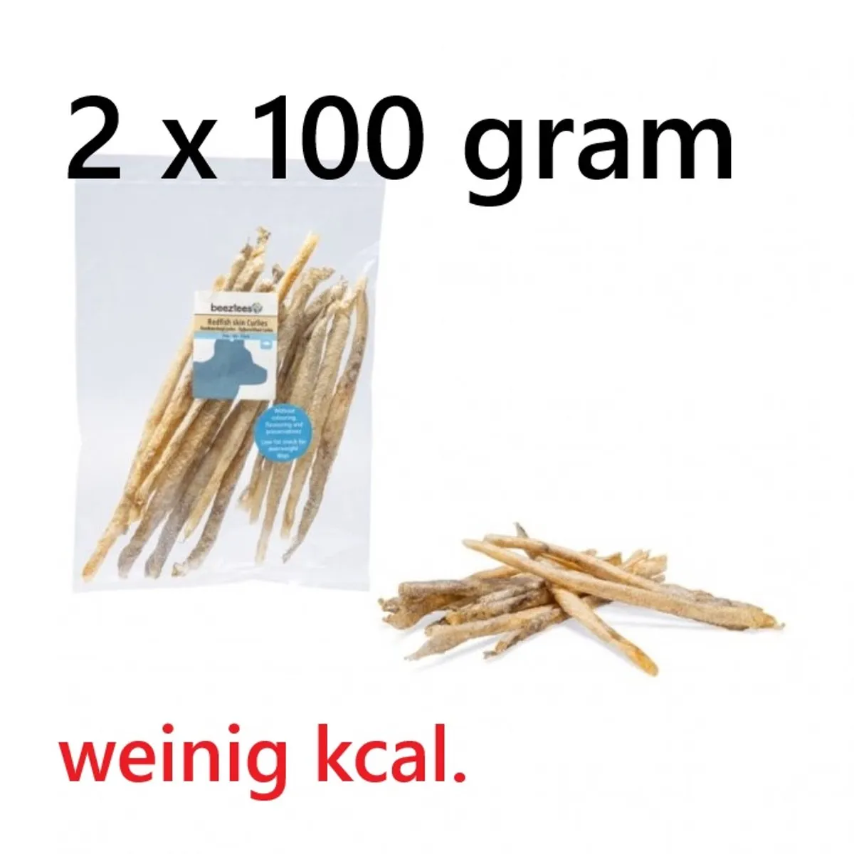 Beeztees Hondensnack Roodbaars Curly Huid 200g