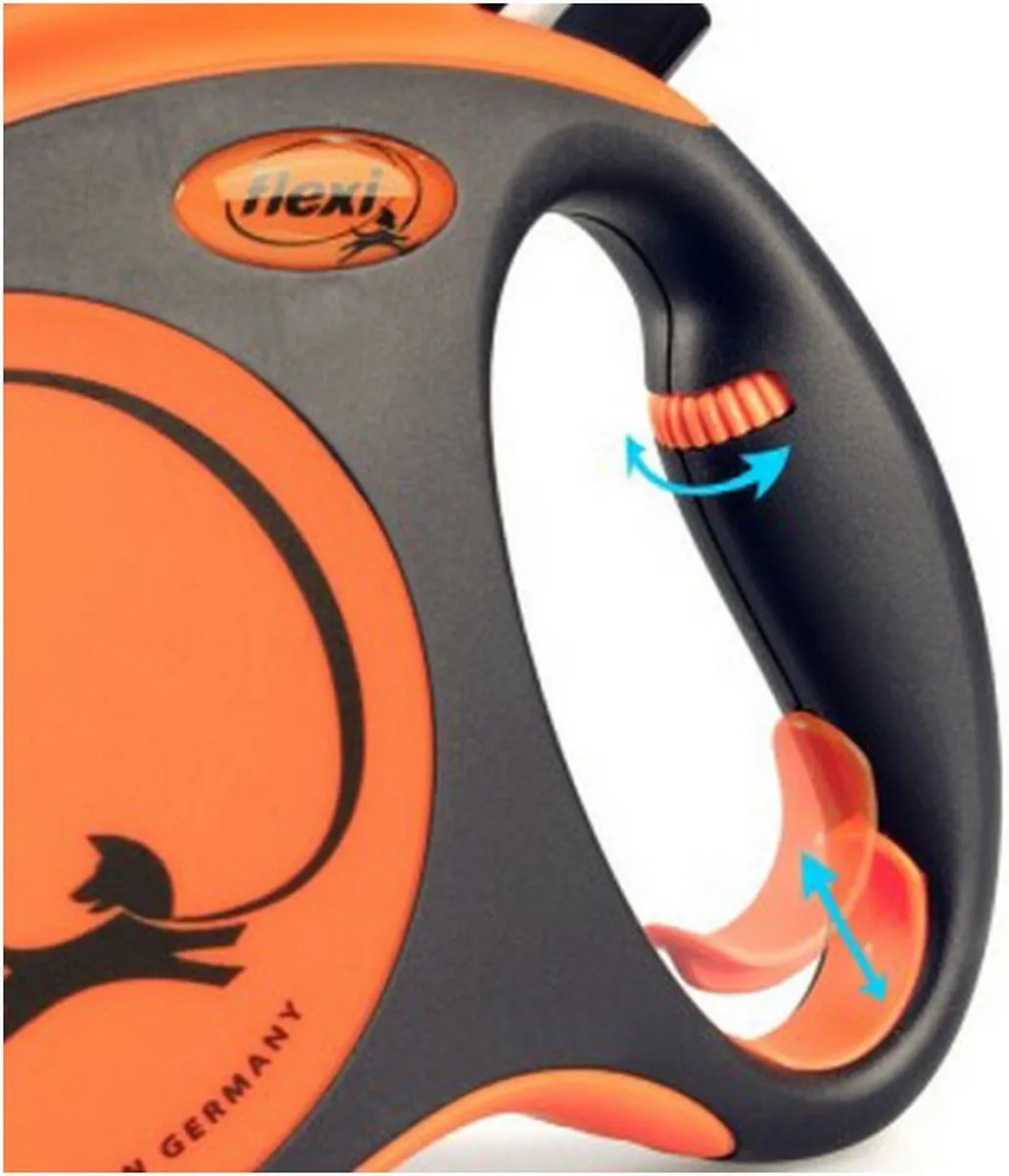 Flexi XTREME Rollijn Hondenriem - 5m - S - Oranje