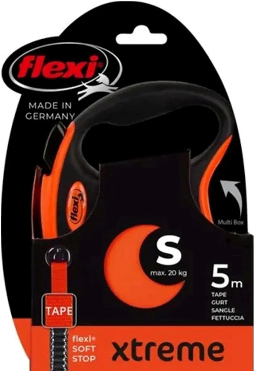 Flexi XTREME Rollijn Hondenriem - 5m - S - Oranje - afbeelding 6 van 6