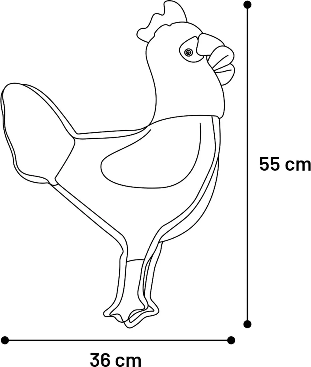 Flamingo Haan Hondenspeelgoed - 36x10x55cm