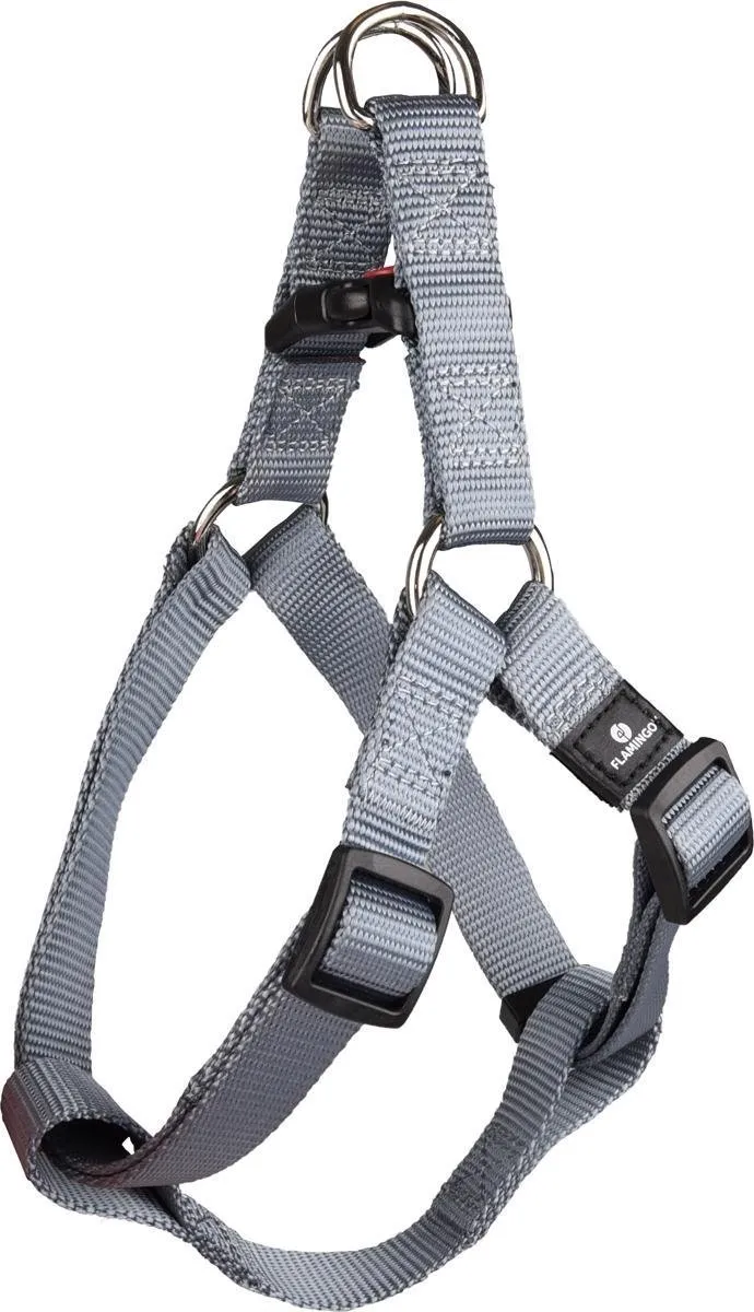 Flamingo Ziggi Step&go Hondenharnas - Grijs L 40-70cm