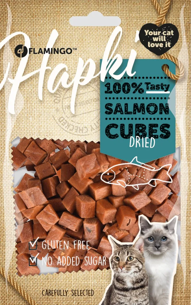 Flamingo Salmon Cubes Kattensnack 85g