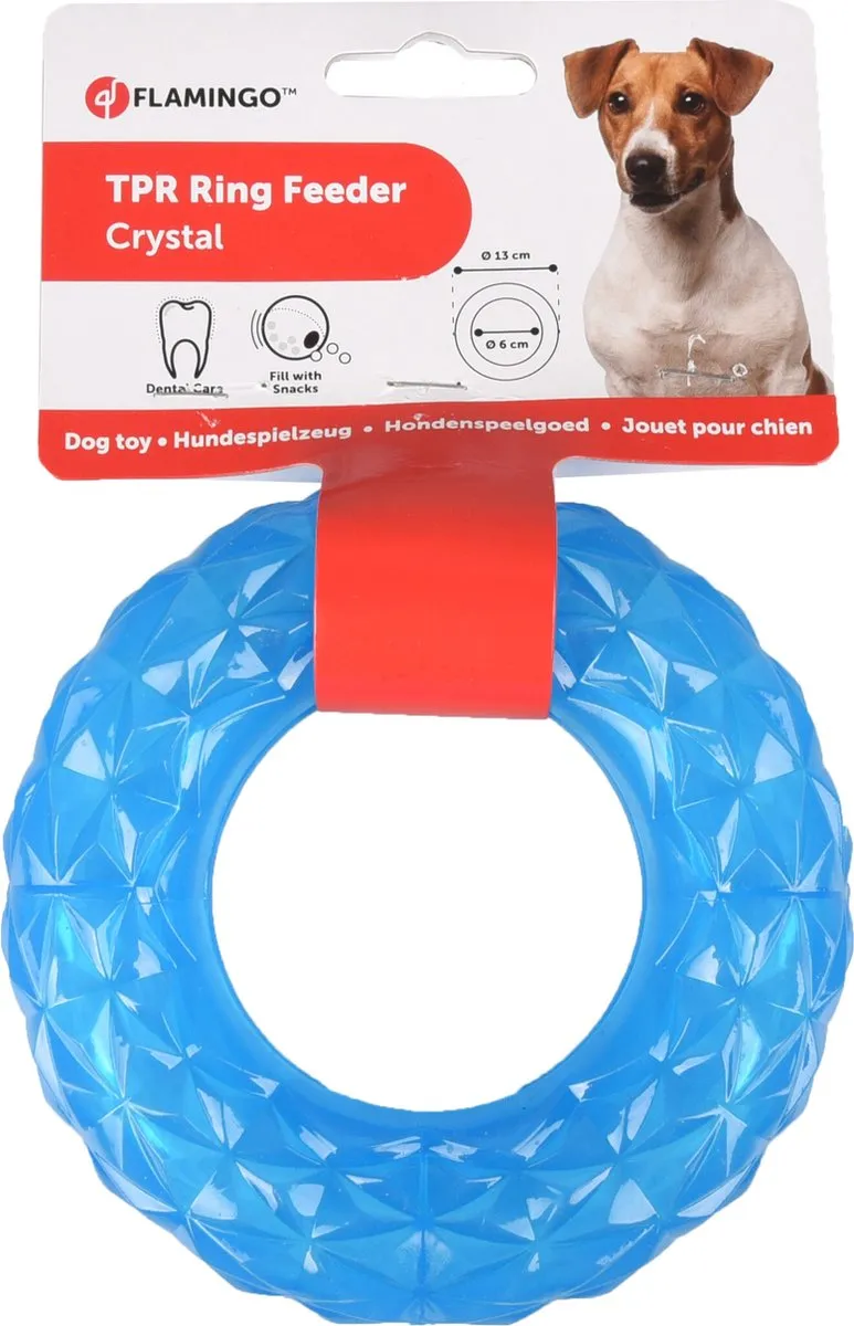 Flamingo Crystal Ring Feeder - Blauw 13cm