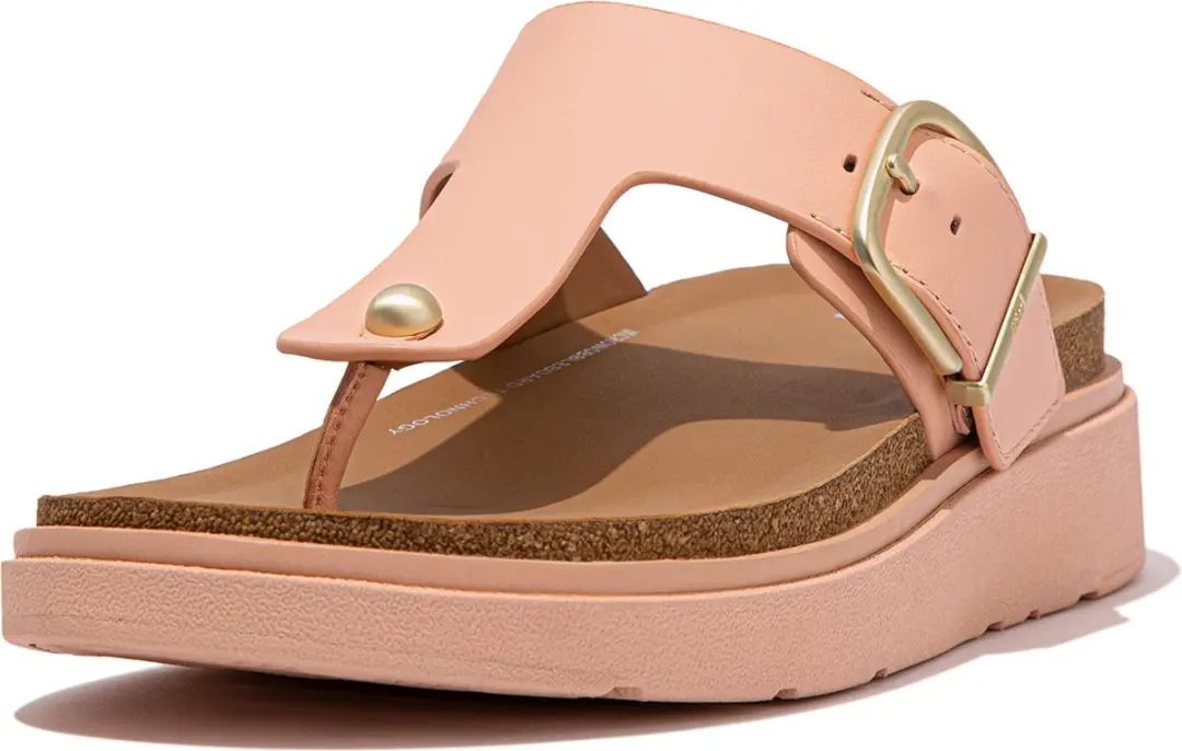 FitFlop FitFlop Gen-FF Buckle Leather Toe-Post Sandals ROZE