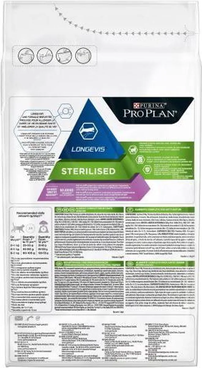 Pro Plan Senior Sterilised Kattenvoer Kalkoen 3kg