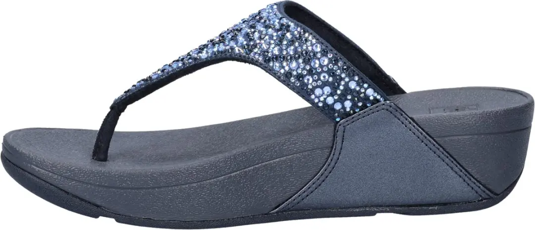 FitFlop Lulu Crystal Mix Dames Teenslipper - Donkerblauw - afbeelding 5 van 6