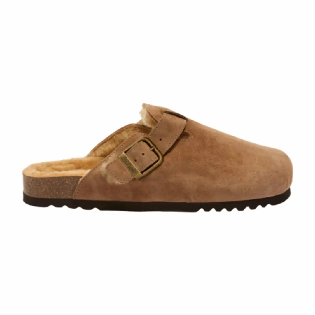 Klomp Scholl Men Olivier F New Suede Fur Taupe-Schoenmaat 44