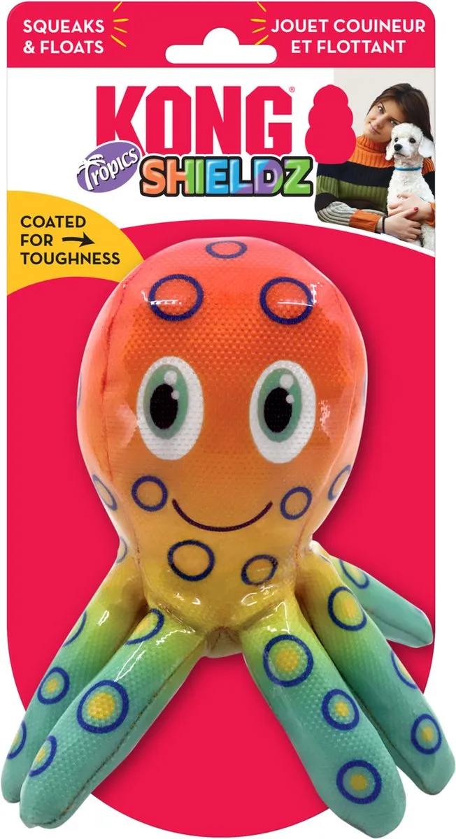KONG Shieldz Tropics Ocuopus Hondenspeelgoed - Oranje