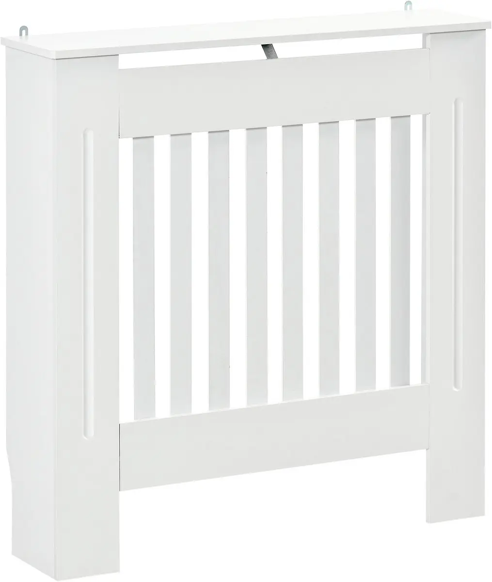 HOMCOM-Radiator Cover-MDF-78x19x81cm-Wit