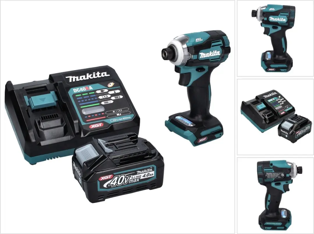 Makita TD 001 GM1 accu-slagmoersleutel 40 V 220 Nm 1/4" XGT Brushless + 1x accu