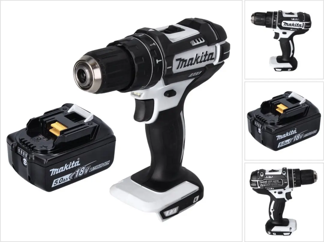Makita DHP 482 T1 W accu-slagboormachine 18 V 62 Nm + 1x accu 5,0 Ah