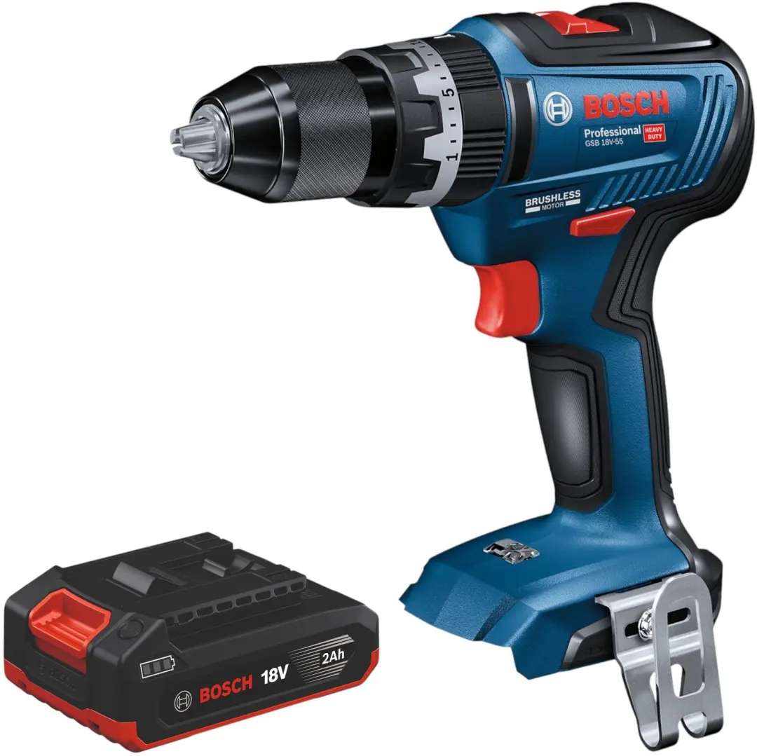 Bosch GSB 18V-55 Professional accu-slagboormachine 18 V 55 Nm borstelloos + 1x a