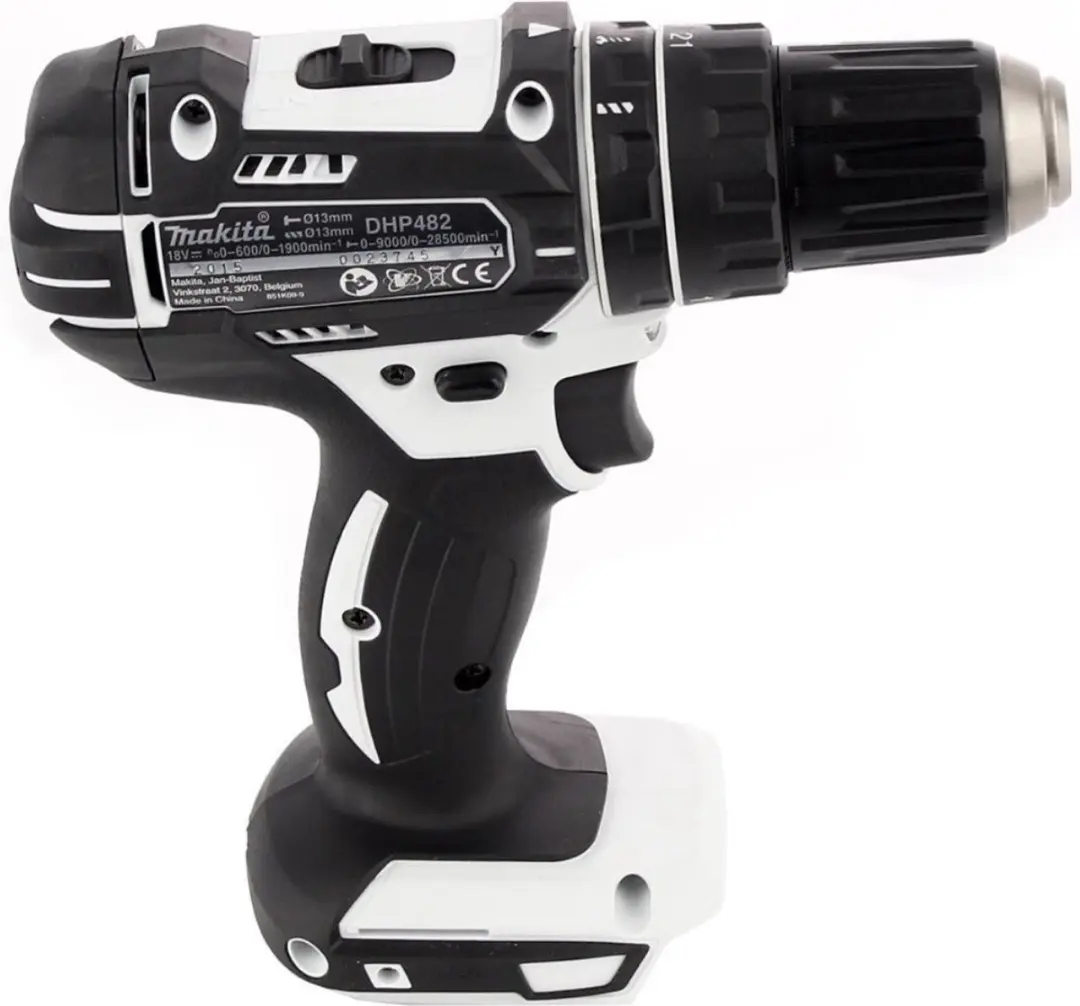Makita DHP482ZJW Accu-Klopboormachine 18V 62Nm - Wit - afbeelding 4 van 5