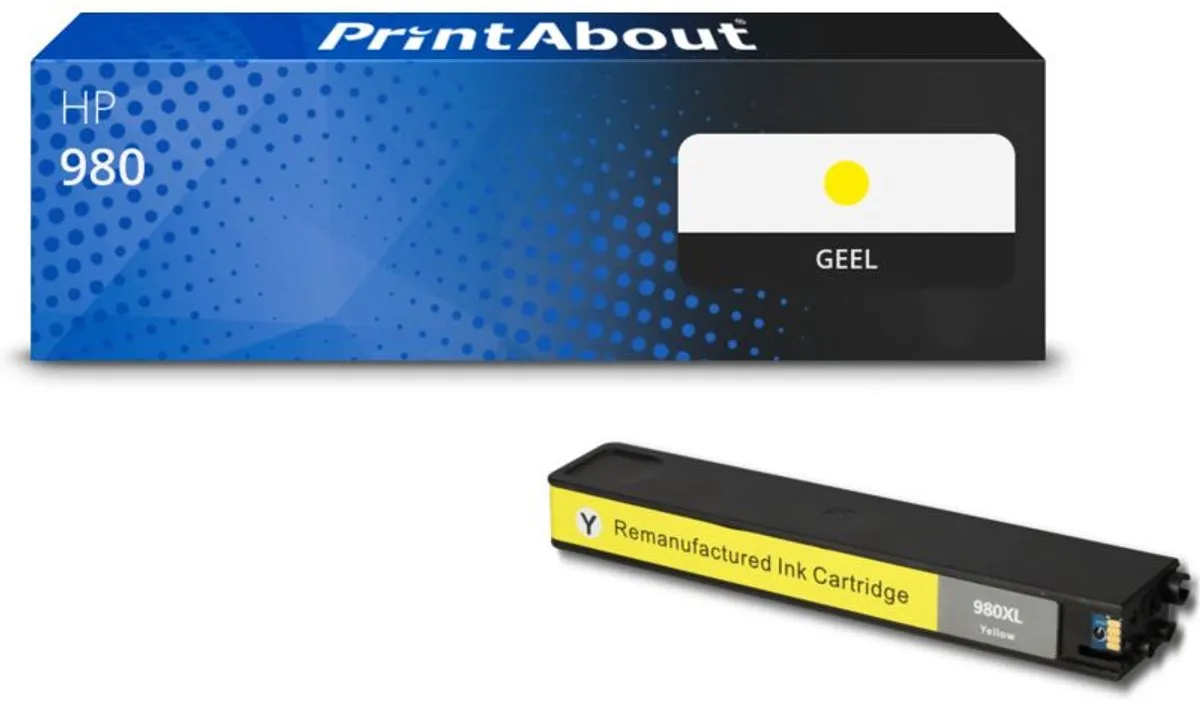 PrintAbout HP 980 D8J09A Inktcartridge Geel - 110ml