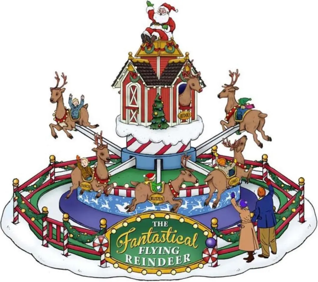 Lemax Reindeer On Holiday Kerstfiguur - Met 4.5V Adaptor - afbeelding 2 van 3