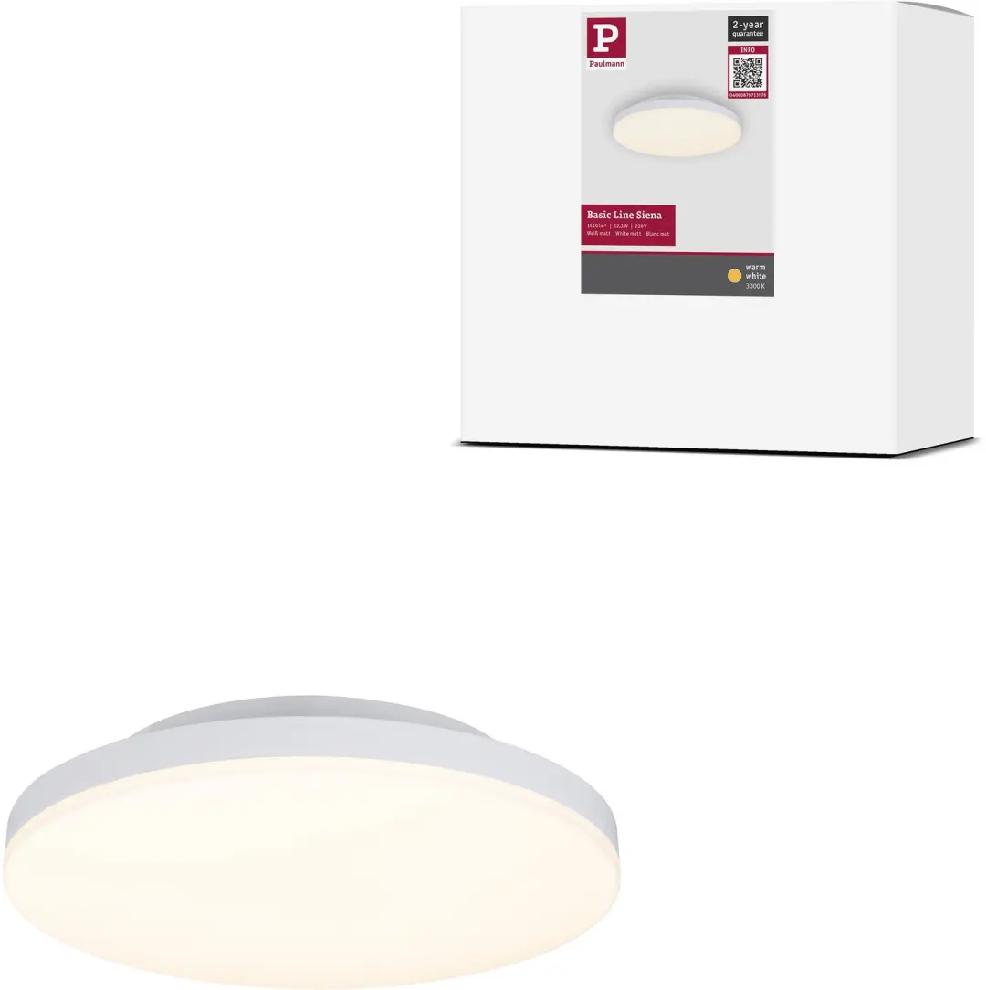 LED-plafondlamp Siena 3000K 220 mm 1000lm 230V 12,3W