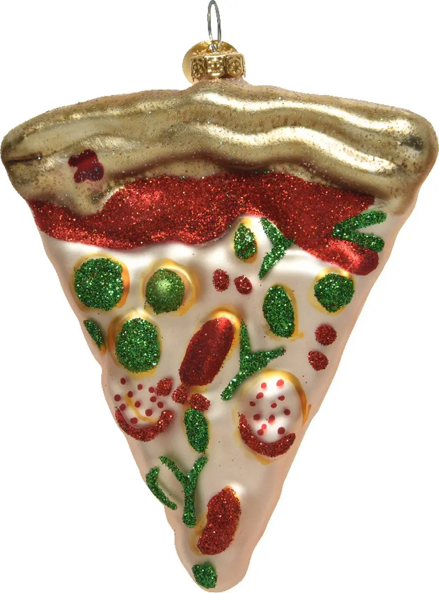 Decoris Kersthanger Glas Pizza
