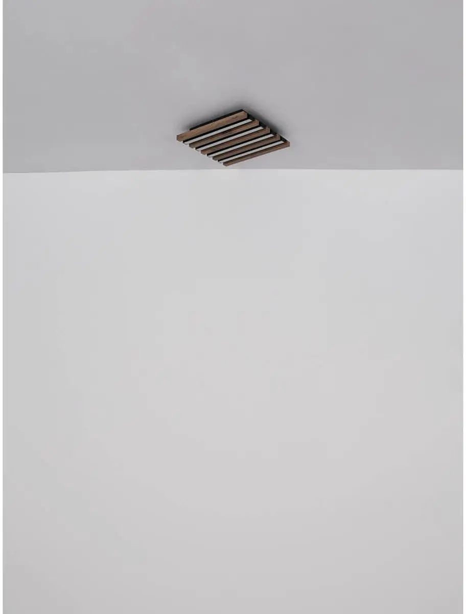 Globo Hayden LED Plafondlamp 67347D1 - 15W - Zwart Hout - afbeelding 6 van 6